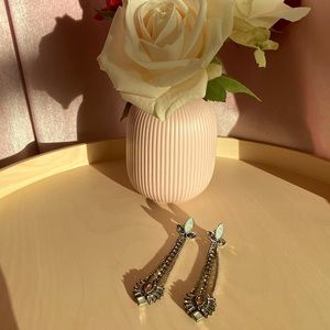 Vintage Drop Earrings with Rhinestones